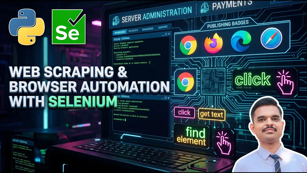 Selenium WebDriver Tutorial | Browser Automation & Web Scraping with Python